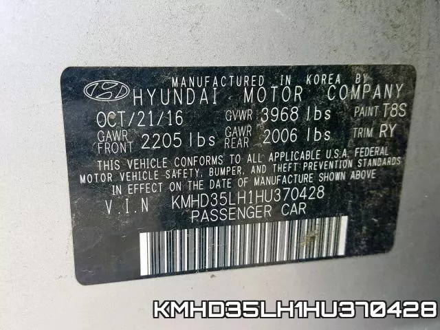 KMHD35LH1HU370428 фото 2