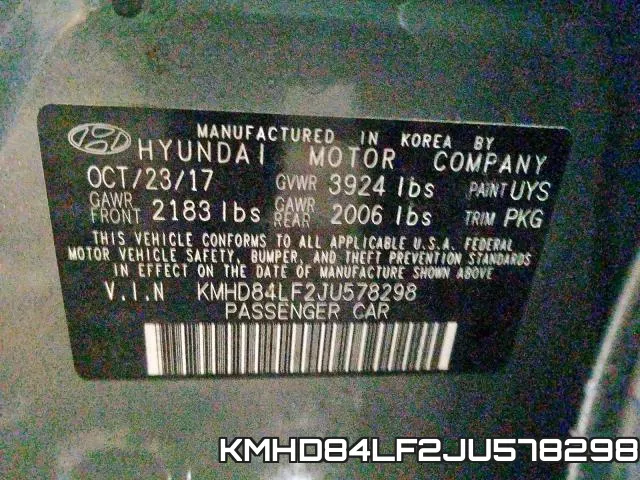 KMHD84LF2JU578298 фото 2
