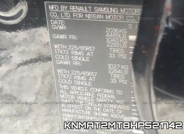KNMAT2MT8HP521742 фото 10
