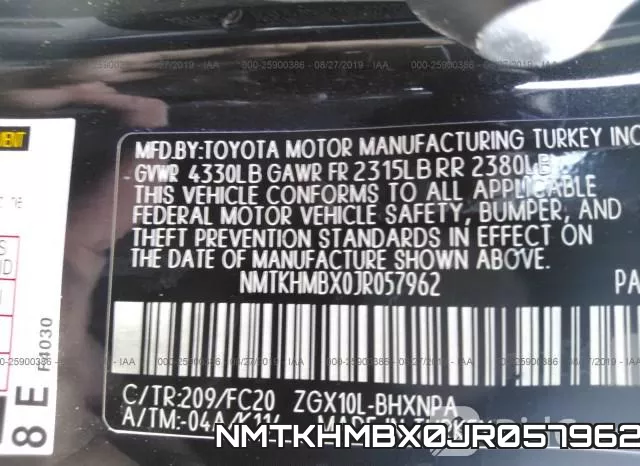 NMTKHMBX0JR057962 фото 10