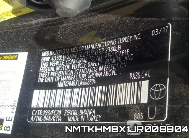 NMTKHMBX1JR008804 фото 10
