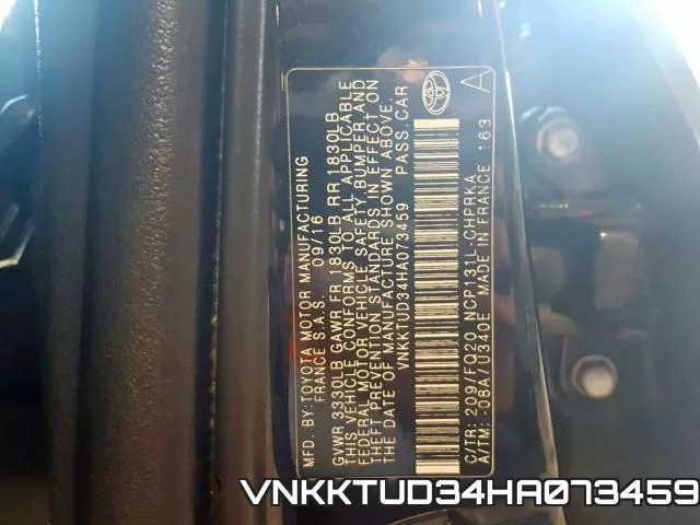 VNKKTUD34HA073459 фото 2