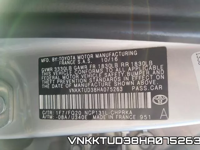 VNKKTUD38HA075263 фото 2
