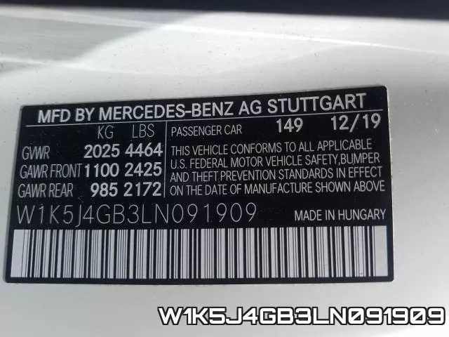 W1K5J4GB3LN091909 фото 2
