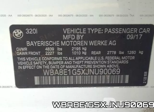 WBA8E1G5XJNU90069 фото 10