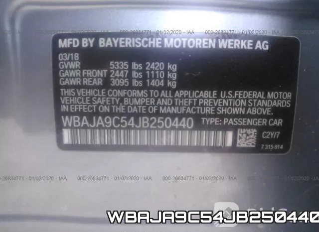 WBAJA9C54JB250440 фото 10