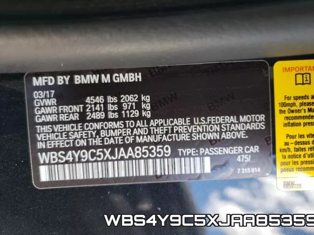 WBS4Y9C5XJAA85359 фото 2