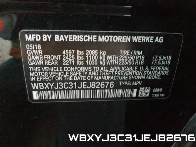 WBXYJ3C31JEJ82676 фото 2