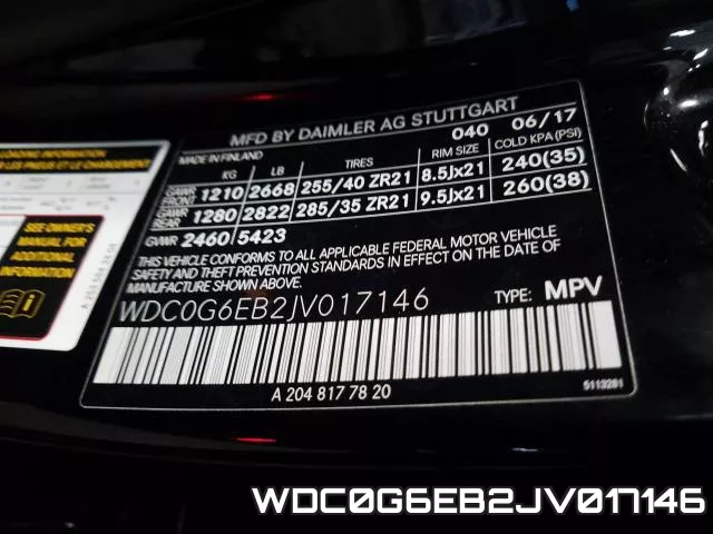 WDC0G6EB2JV017146 фото 2