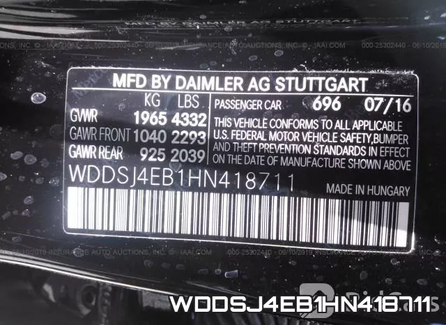 WDDSJ4EB1HN418711 фото 10