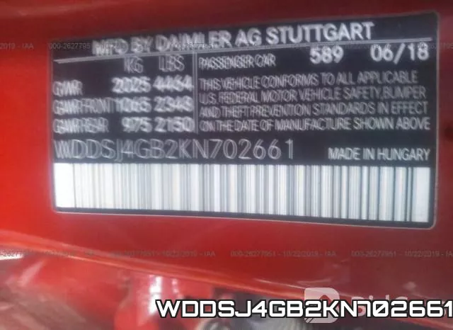 WDDSJ4GB2KN702661 фото 10
