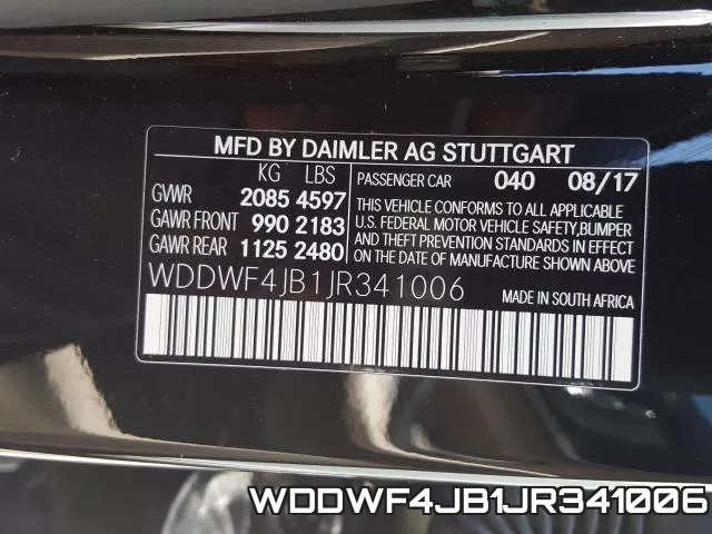 WDDWF4JB1JR341006 фото 2