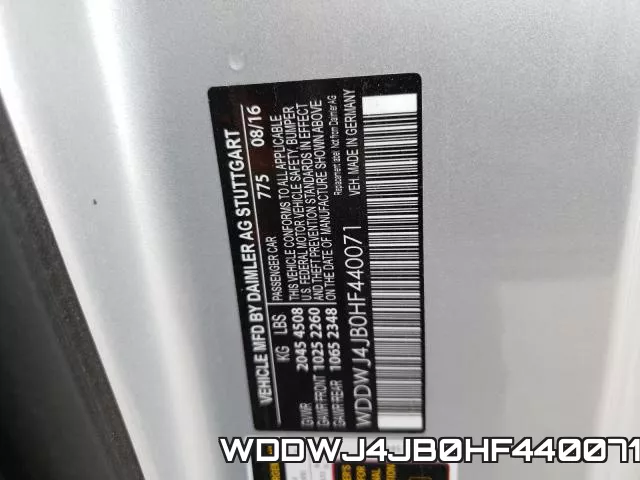 WDDWJ4JB0HF440071 фото 2