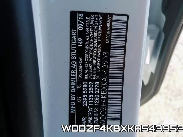 WDDZF4KBXKA543953 фото 2