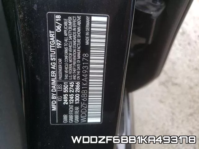 WDDZF6BB1KA493178 фото 2