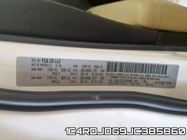 1C4RDJDG9JC385860 фото 2