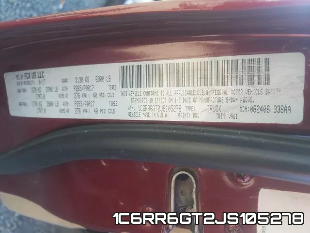 1C6RR6GT2JS105278 фото 2