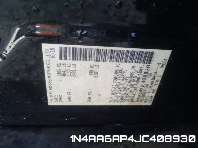 1N4AA6AP4JC408930 фото 2