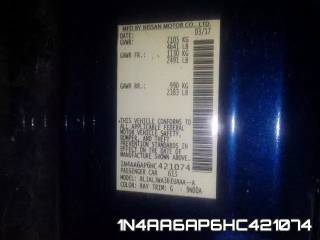 1N4AA6AP6HC421074 фото 2
