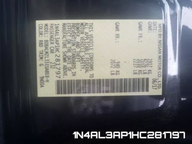 1N4AL3AP1HC281797 фото 2