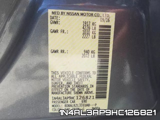 1N4AL3AP9HC126821 фото 2