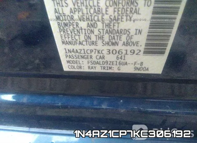 1N4AZ1CP7KC306192 фото 10