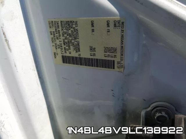 1N4BL4BV9LC138922 фото 2