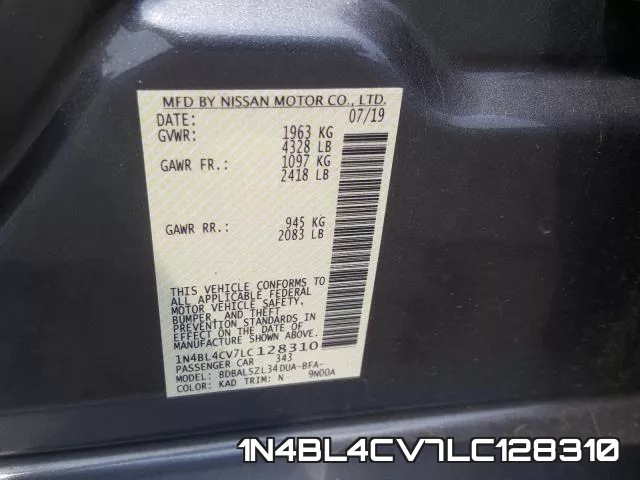 1N4BL4CV7LC128310 фото 2