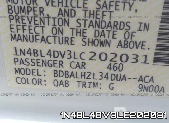 1N4BL4DV3LC202031 фото 10
