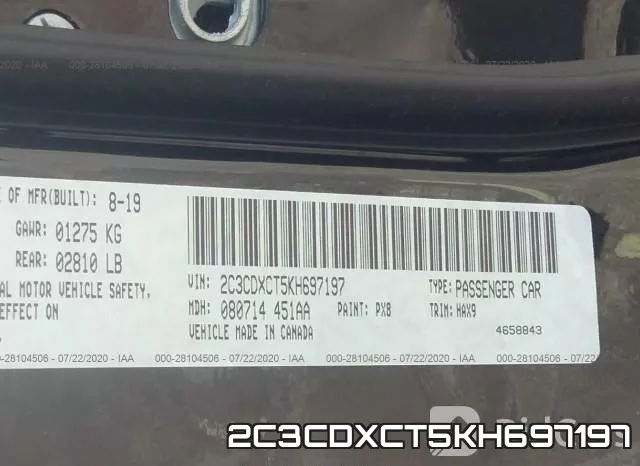 2C3CDXCT5KH697197 фото 10