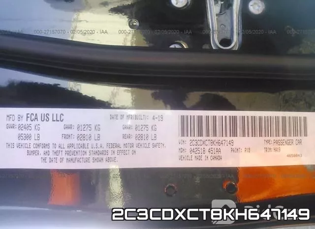 2C3CDXCT8KH647149 фото 10