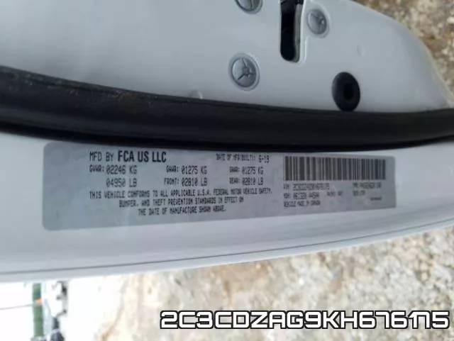 2C3CDZAG9KH676175 фото 2