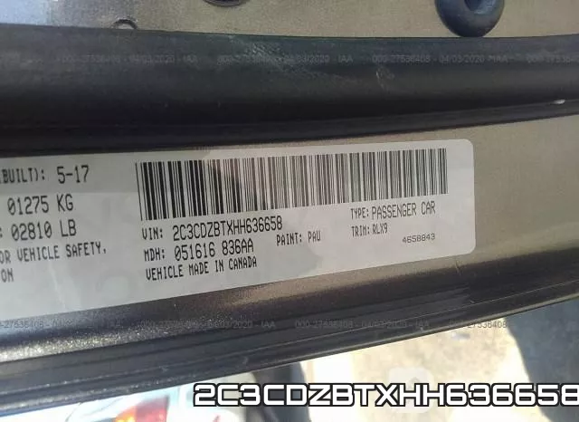 2C3CDZBTXHH636658 фото 10
