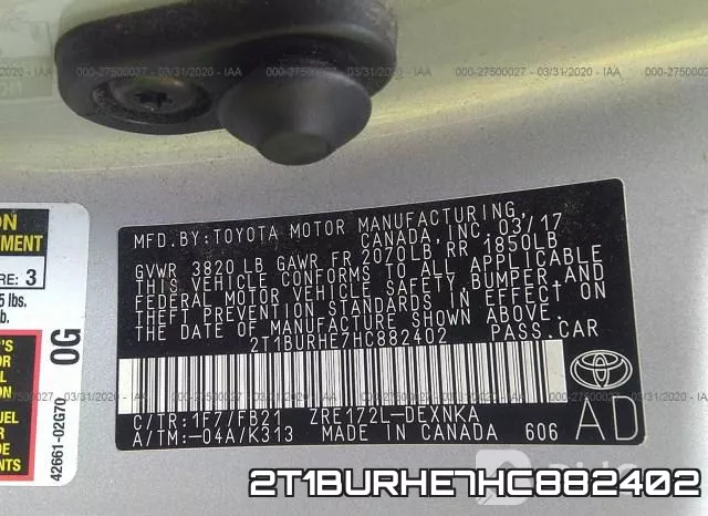 2T1BURHE7HC882402 фото 10