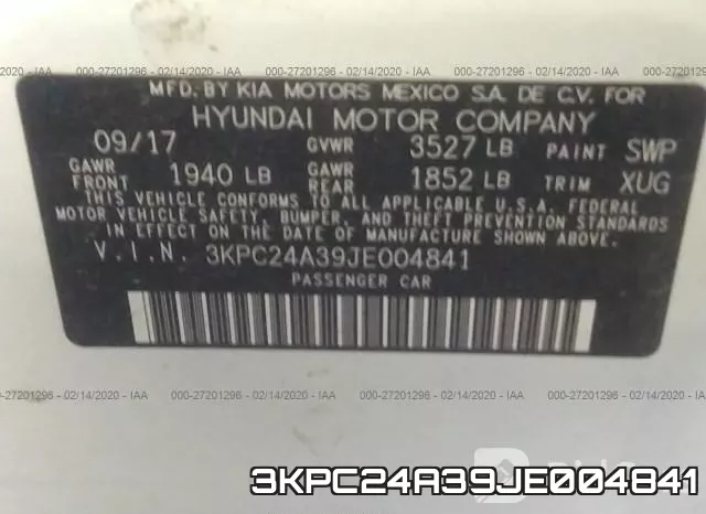 3KPC24A39JE004841 фото 10