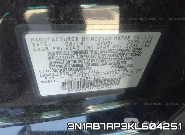 3N1AB7AP3KL604251 фото 10