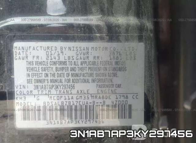 3N1AB7AP3KY297456 фото 10