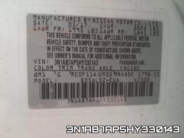 3N1AB7AP5HY330143 фото 2