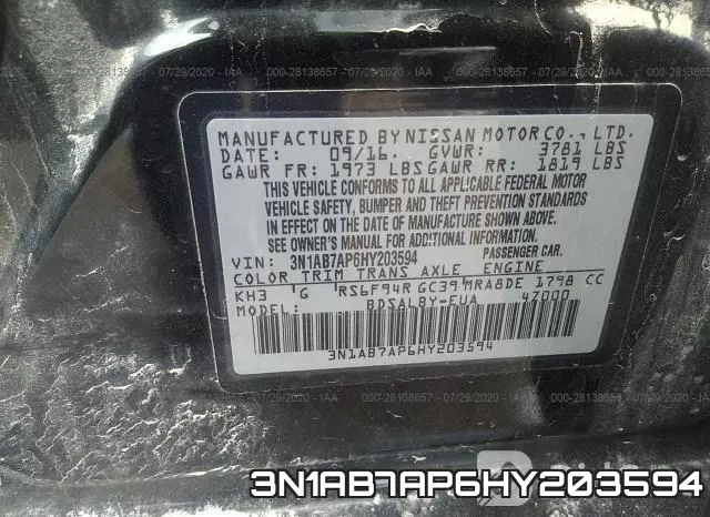 3N1AB7AP6HY203594 фото 10