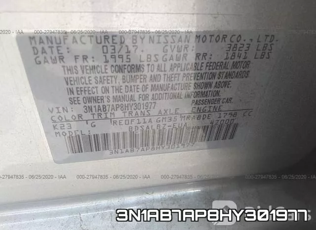3N1AB7AP8HY301977 фото 10