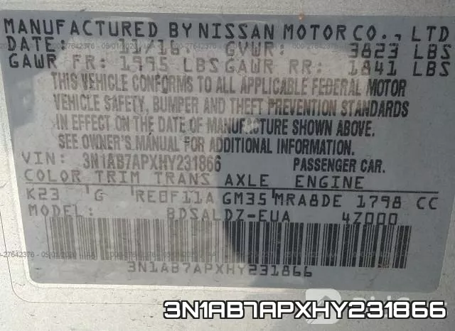 3N1AB7APXHY231866 фото 10