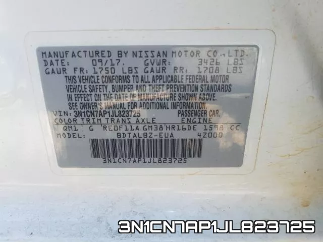 3N1CN7AP1JL823725 фото 2