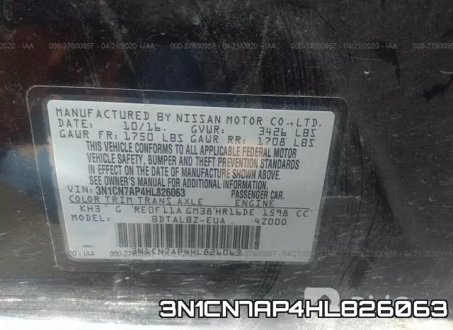 3N1CN7AP4HL826063 фото 10