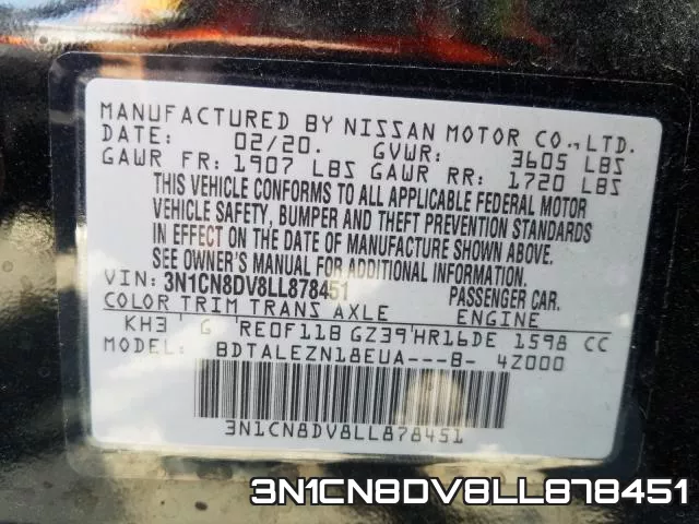 3N1CN8DV8LL878451 фото 2