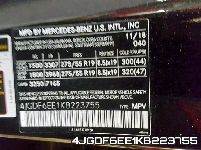 4JGDF6EE1KB223755 фото 2