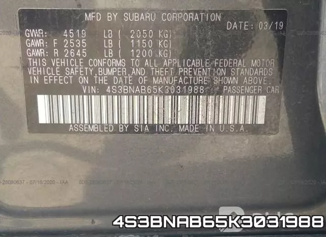 4S3BNAB65K3031988 фото 10