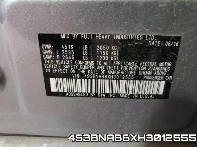 4S3BNAB6XH3012555 фото 2