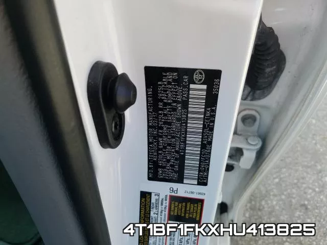 4T1BF1FKXHU413825 фото 2