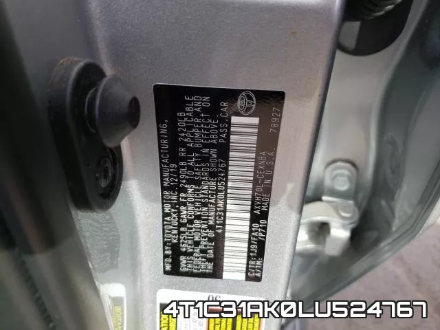 4T1C31AK0LU524767 фото 2
