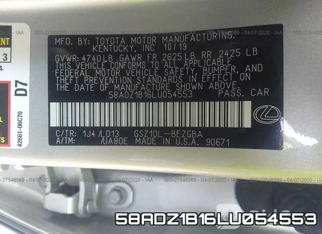 58ADZ1B16LU054553 фото 10